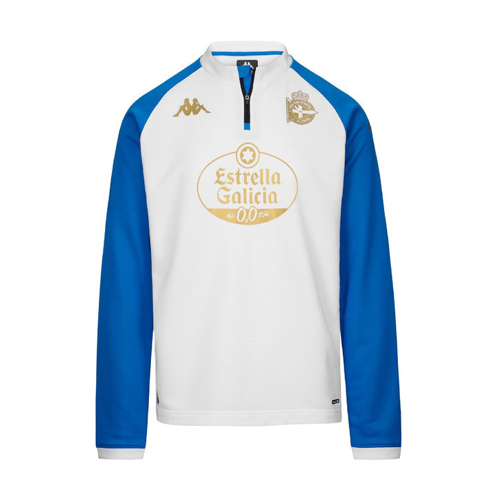 SUDADERA ENTRENAMIENTO STAFF MUZIRA PRO DEPORTIVO 25/26 - BLANCA Y AZUL