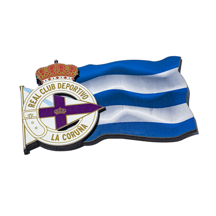 IMAN MADERA 2 CAPAS ESCUDO Y BANDERA - Unico