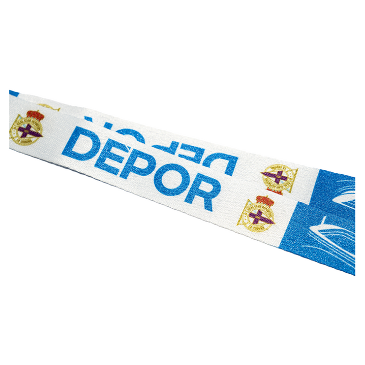LANYARD SUBLIMATION WHITE BACKGROUND WITH CARABINER - WHITE