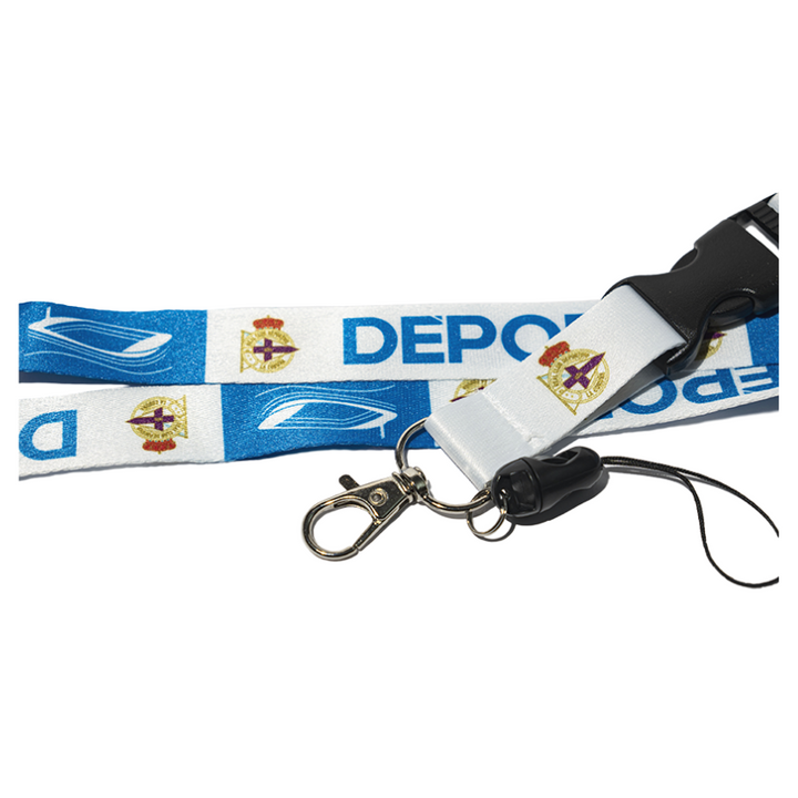 LANYARD SUBLIMATION WHITE BACKGROUND WITH CARABINER - WHITE